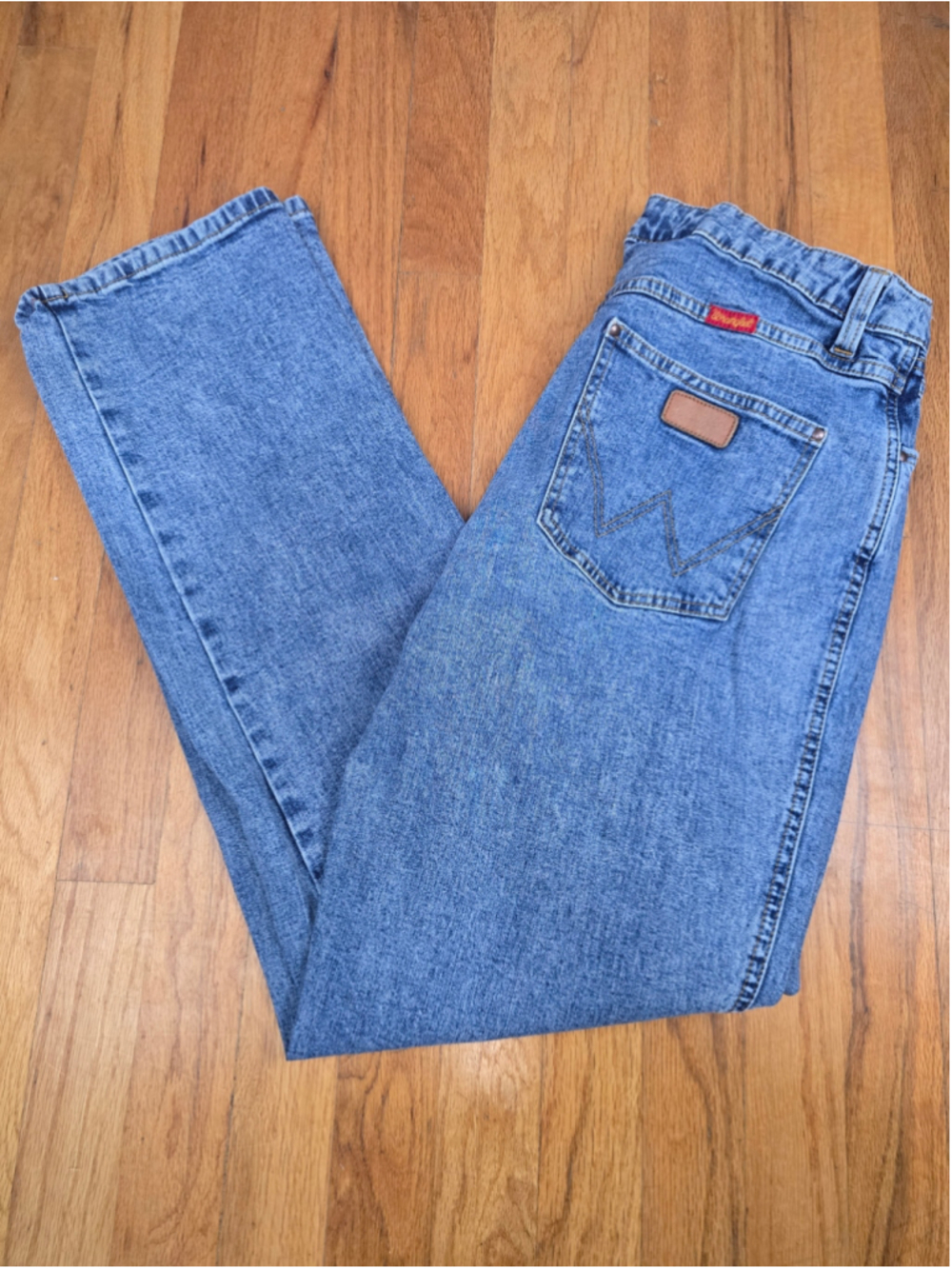 Men's Wrangler Straight Leg Jeans, Blue, Size 33x32